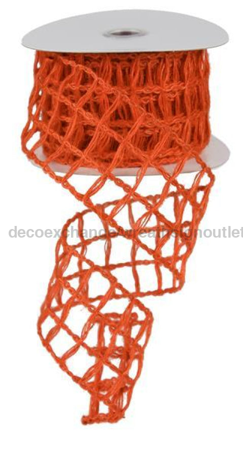 2.5X10Yd Jute Netting Orange Rw580420 Ribbon