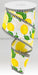 2.5’’X10Yd Lemon W/Leaves/Flowers/Stripe White/Yllw/Grn Rga821527 Ribbon