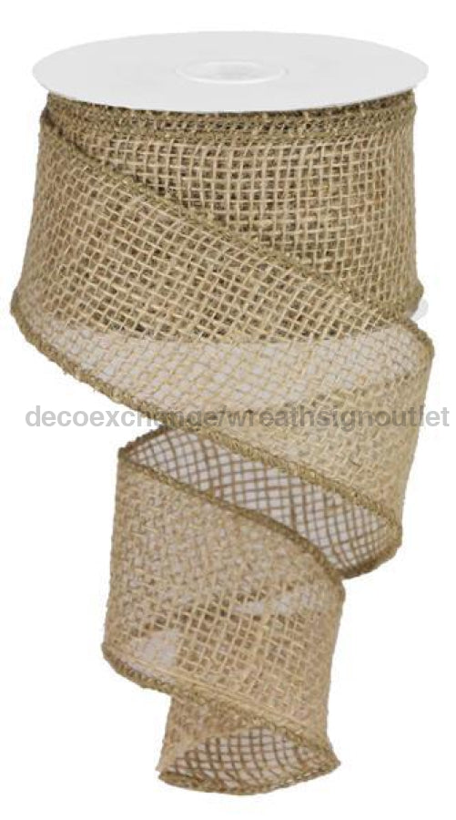 2.5"X10Yd Loose Weave Burlap Natural RA1368 - DecoExchange