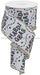 2.5’’X10Yd Mardi Gras/Beads White/Mardi Gras Rge124927 Ribbon