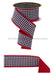 2.5"X10Yd Mini Check/Fused Black/White/Red LX6005X6 - DecoExchange