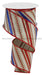 2.5’’X10Yd Multi Diagonal Stripes/Royal Lt Beige/Red/Blue/White RGB1302A1 Ribbon
