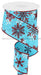 2.5"X10Yd Multi Snowflakes Turq/White/Red/Burg RGC157634 - DecoExchange