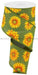 2.5’X10Yd Multi Sunflowers/Royal Burlap Green/Ylw/Orng/Rust/Brn Rg0187344 Ribbon