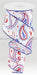 2.5"X10Yd Paisley On Royal White/Red/Royal Blue RGC138227 - DecoExchange