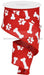 2.5"X10YD PAW PRINT/BONES ON ROYAL Red  / White RGA115424 - DecoExchange