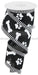 2.5X10Yd Paw Prints/Bones/Thin Stripe Black/White Rga808502 Ribbon