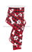 2.5’X10Yd Pawprints/Bones On Woven Check White/Black/Red Rgf1006 Ribbon