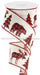 2.5"X10Yd Plaid Moose/Bear/Tree On Royal Cream/Red/Black RG017213H - DecoExchange