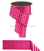 2.5’’X10Yd Polka Dot/Stripe/Fused Hot Pink/White/Orange Lx3062Ja Ribbon