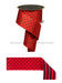 2.5’’X10Yd Polka Dot/Stripe/Fused Red/Black Lx306824 Ribbon