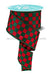 2.5’’X10Yd Print Glitter Check Red/Emerald Green RGH10604N Ribbon