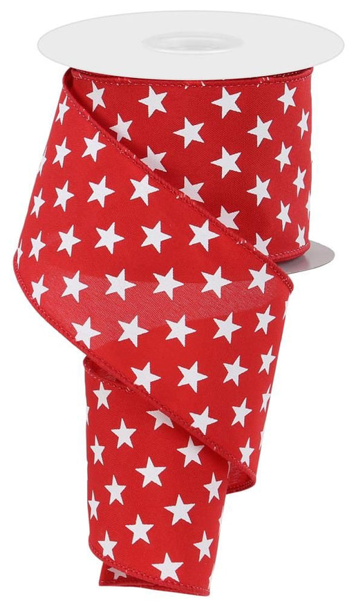 2.5"X10Yd Random Star Red/White RGE111524 - DecoExchange