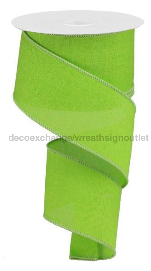 2.5"X10Yd Royal Burlap Lime Green RG1279E9 - DecoExchange