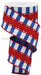 2.5"X10Yd Royal Lace/Horizontal Stripe Royal Blue/White/Red RG08091WR - DecoExchange