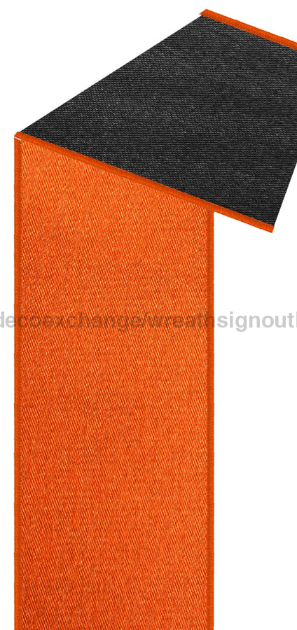 2.5’’X10Yd Satin Fused Orange/Black LX4002P2 Ribbon