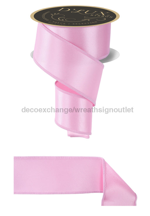 2.5’’X10Yd Satin Fused Pink LX400622 Ribbon