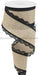 2.5’X10Yd Scalloped Edge Royal Burlap Black/Light Beige Rga154259 Ribbon