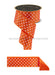2.5’’X10Yd Small Polka Dot/Fused Orange/White Lx303120 Ribbon