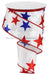 2.5’’X10Yd Star On Satin White/Red/Navy RG0192927 Ribbon