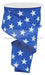 2.5"X10Yd Stars On Royal Royal Blue/White RGA111625 - DecoExchange
