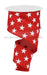2.5"X10YD STARS ON ROYAL Red / White RGA111324 - DecoExchange