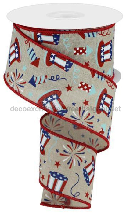2.5"X10Yd Uncle Sam/Fireworks/Royal Lt Nat/Red/Blue RGC116818 - DecoExchange