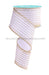 2.5’’X10Yd Vertical Stripe/Dot Edge White/Gold Rgf1510C6 Ribbon