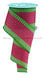 2.5’’X10Yd Vertical Stripe/Polka Dot Edge White/Green/Brt Red/Pink Rgf156609 Ribbon