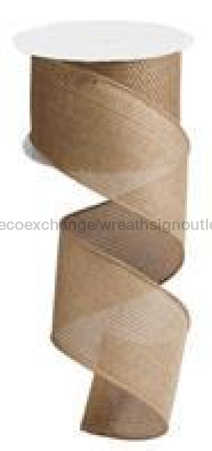 2.5"X50Yd Cross Royal Burlap Beige RG521201 - DecoExchange