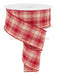 2.5’X50Yd Woven Plaid Red/Beige Rl3348 Ribbon