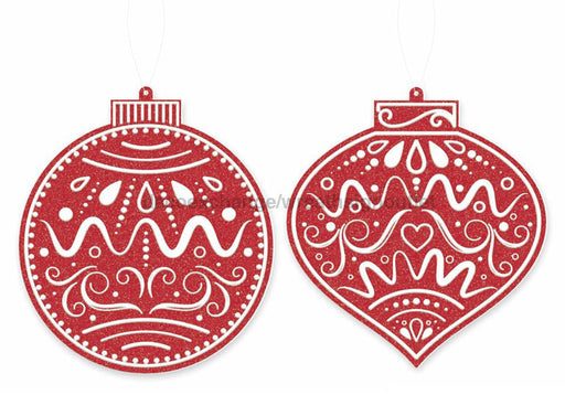 2 Asst Dbl-Sided Gingerbread Cookie Orn Red/White Xj005924 New Upload081524 Allattachments