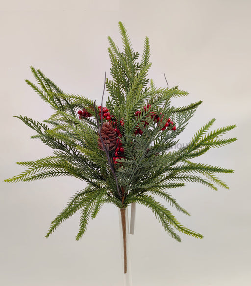 20.5 In Pine Berry Cone Bush 32183 Greenery