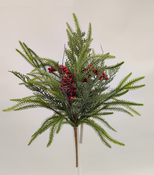20.5 In Pine Berry Cone Bush 32183 Greenery