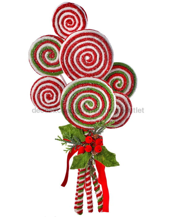 20’’ Frosted Lollipop Bundle W/Holly Rdgw Mtx62527-Rdgw Pick