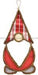 20"Hx10"L Vine/Fabric Gnome Crm/Wht/Red/Grey/Natural KG3086 - DecoExchange