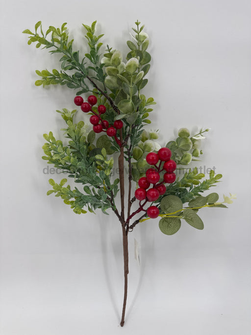 20in Bush Mix Eucalyptus with Red Berries 30706 Greenery