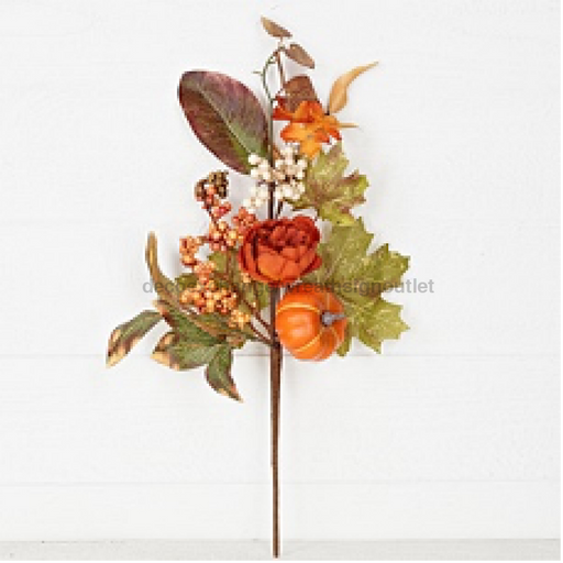 20In Spray-Mix Fall Hydrangea Peony With Pumpkin And Berries 31931 Greenery