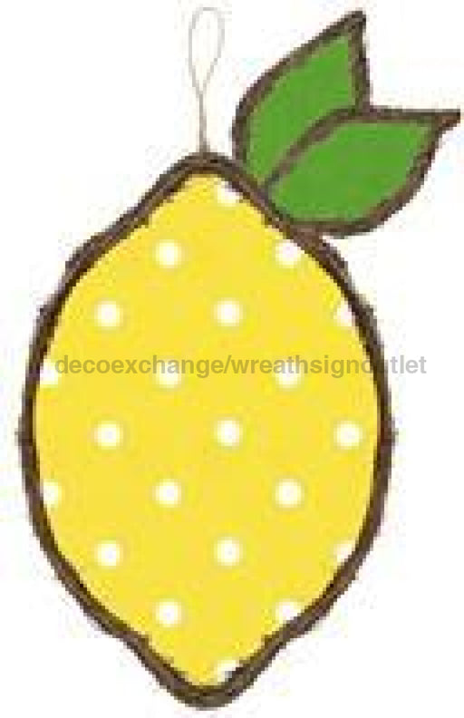 21.25"Hx13.5"L Vine/Fabric Lemon Sun Ylw/White/ Green/Natural KG3014 - DecoExchange