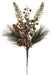 21.5"Oal Metallic Fern/Berry/Cone Spray Multi Green/Gold/Copper XX8371 - DecoExchange