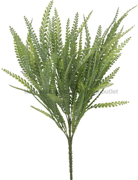 21 In Plastic Button Fern 80398 Greenery