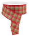 2.5"X50YD Woven Check Red/Grn/Cream RL3035