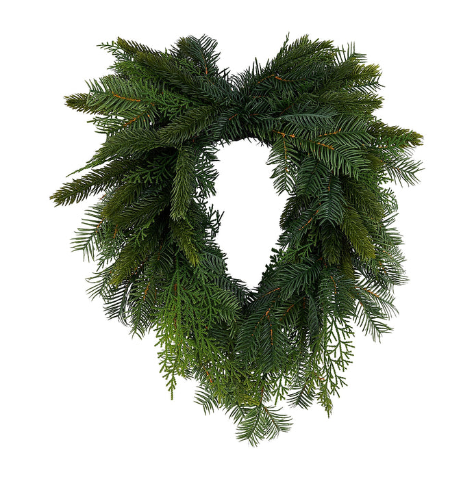 19"Lx14"W Soft Touch Hemlock/Pine Heart Green XX2615