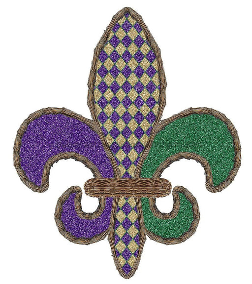 21’’H Vine Harlequin Fleur De Lis Mardi Gras Kg3124 Attachment