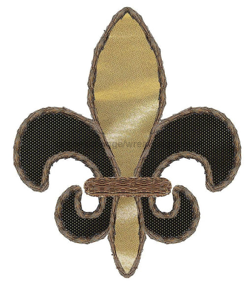 21’’H Vine Met/Dots Fleur De Lis Gold/Black Kg3122 Attachment