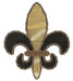 21’’H Vine Met/Dots Fleur De Lis Gold/Black Kg3122 Attachment