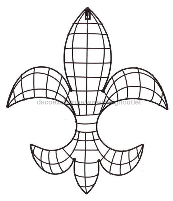 21’L Fleur De Lis Wire Form Brown/Rust Ke1215C7 Base