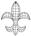 21’L Fleur De Lis Wire Form Brown/Rust Ke1215C7 Base