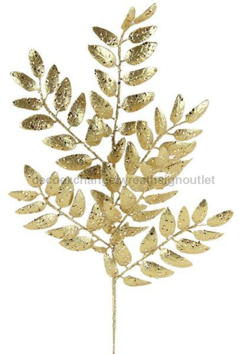 21"L Glitter Honey Locust Spray Gold XS216908 - DecoExchange