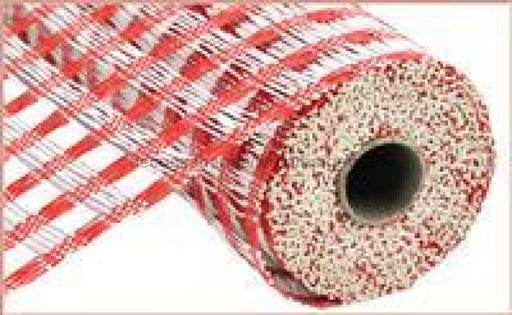 21"X10Yd Poly Burlap Check Mesh Red/White RP912334 - DecoExchange